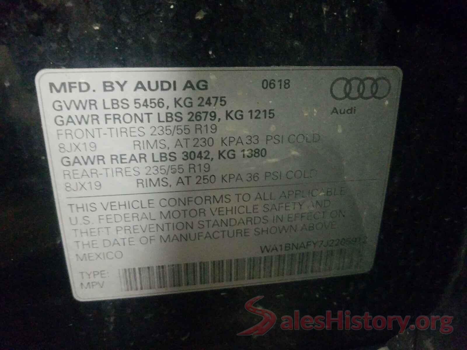 WA1BNAFY7J2205912 2018 AUDI Q5