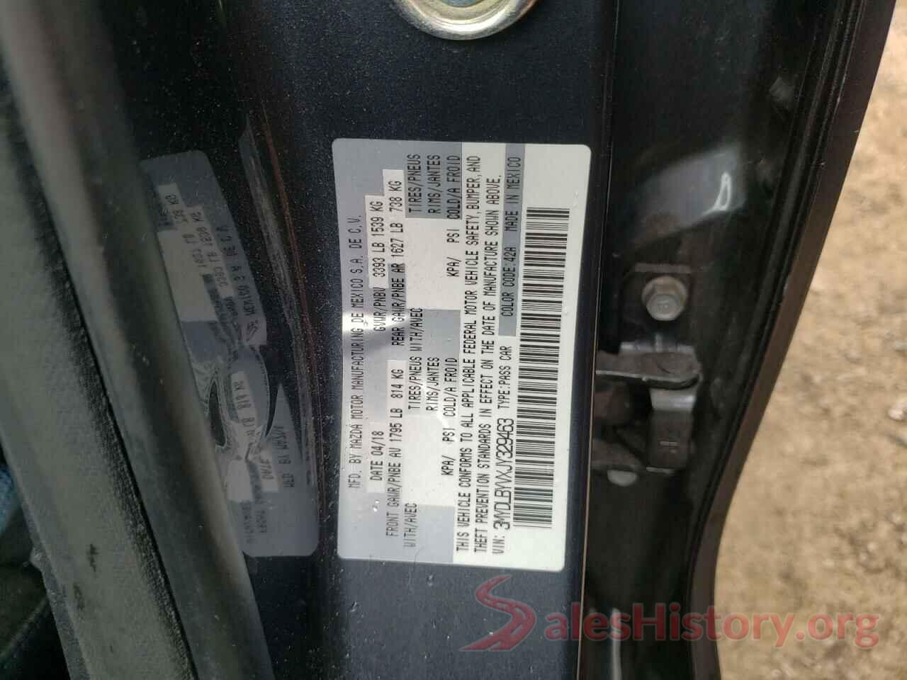 3MYDLBYVXJY329463 2018 TOYOTA YARIS