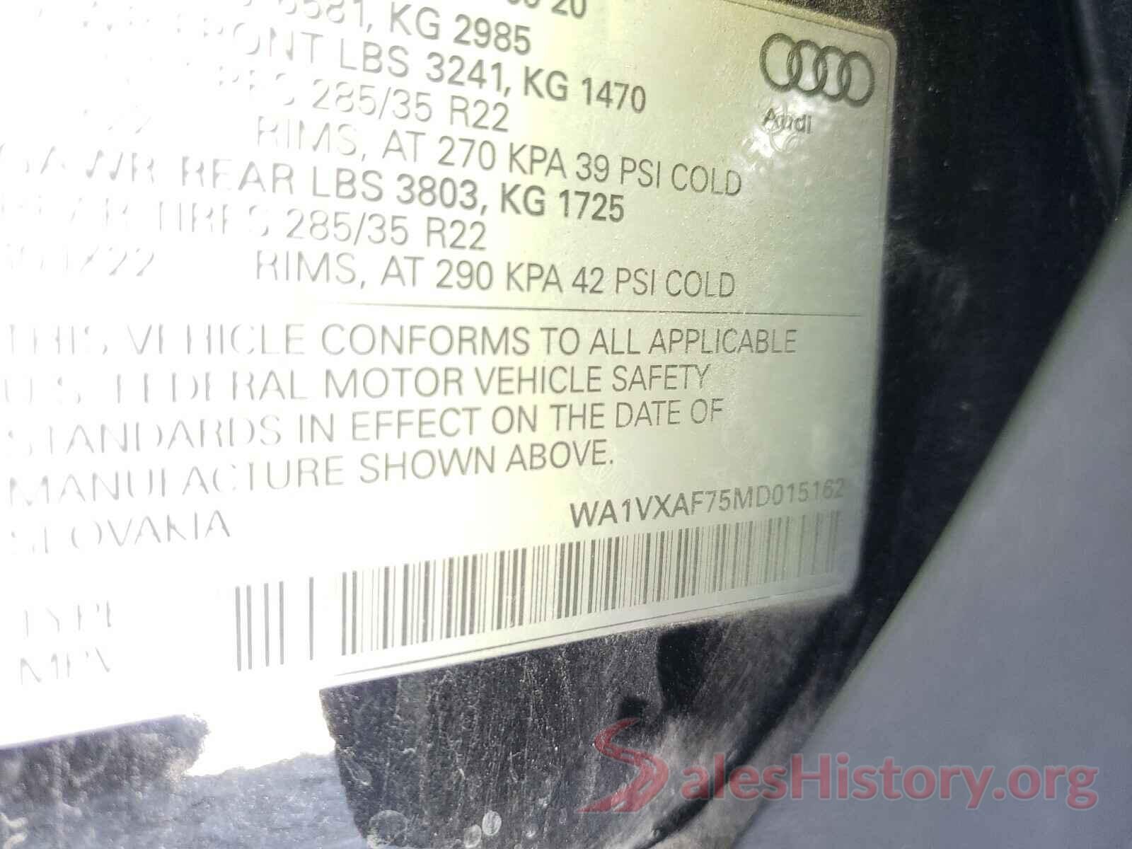 WA1VXAF75MD015162 2021 AUDI Q7