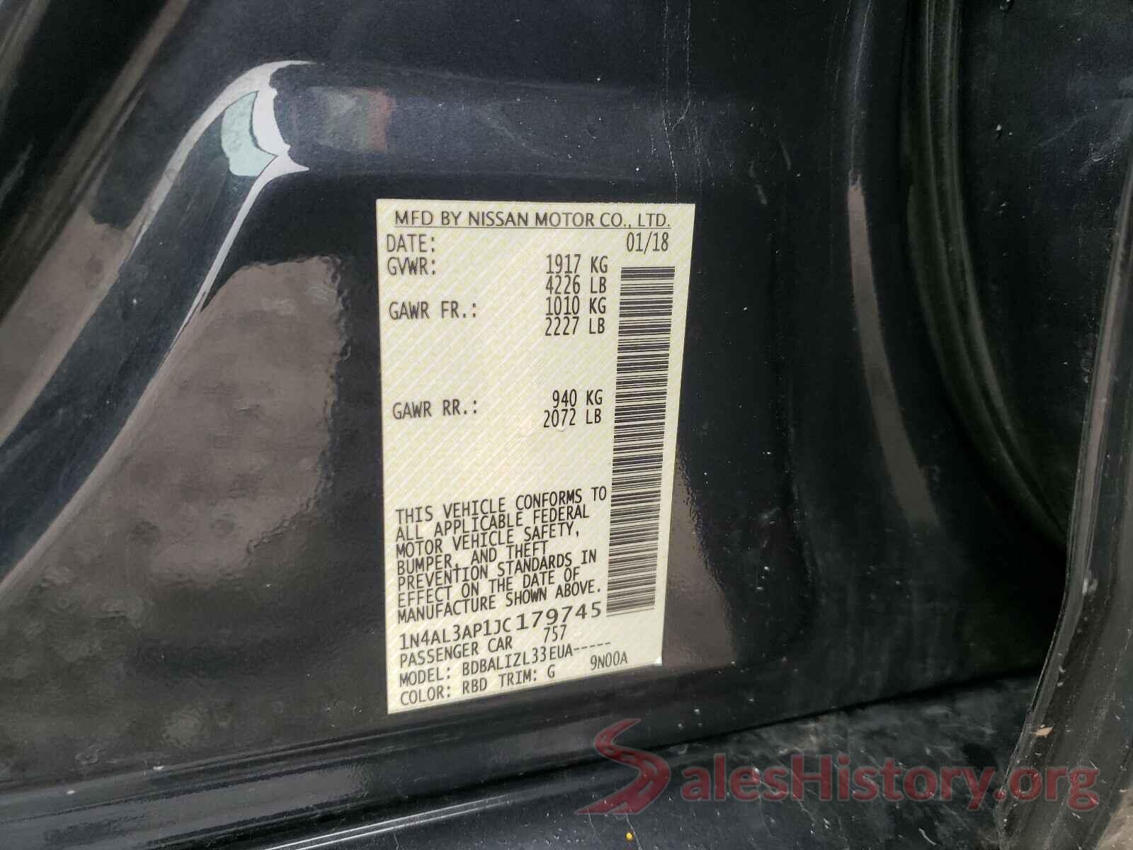 1N4AL3AP1JC179745 2018 NISSAN ALTIMA