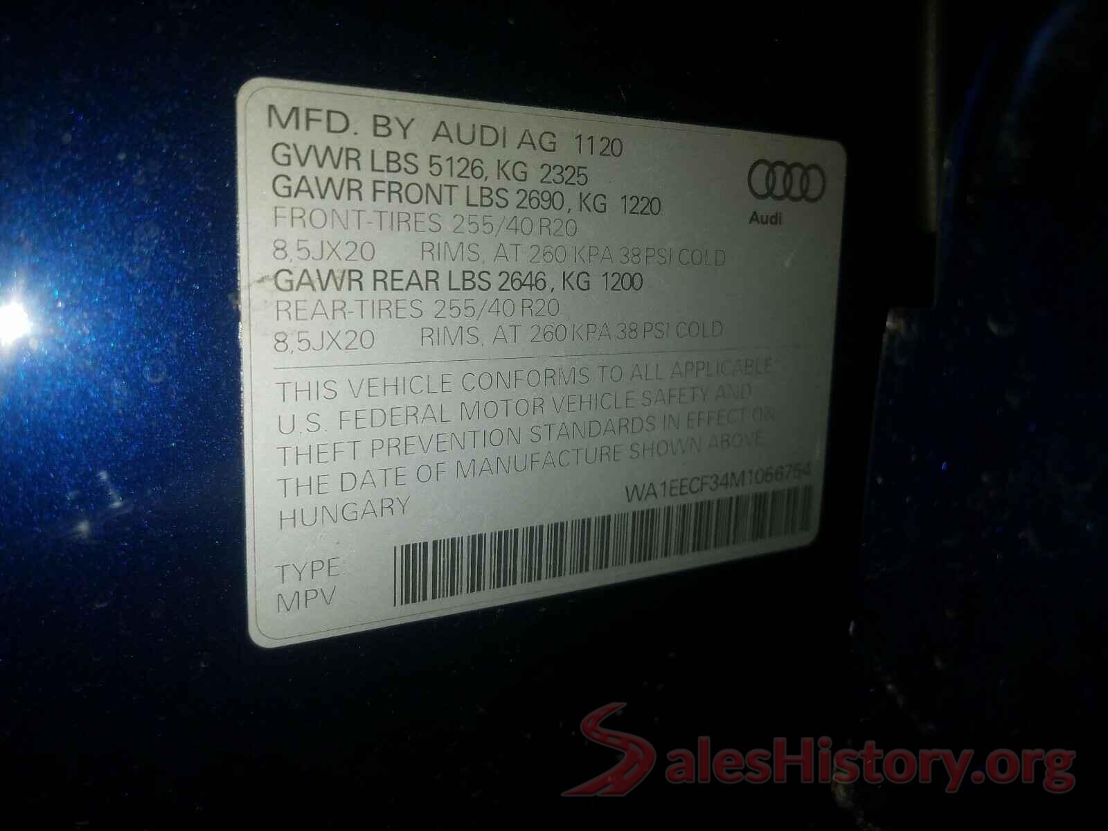 WA1EECF34M1056754 2021 AUDI Q3