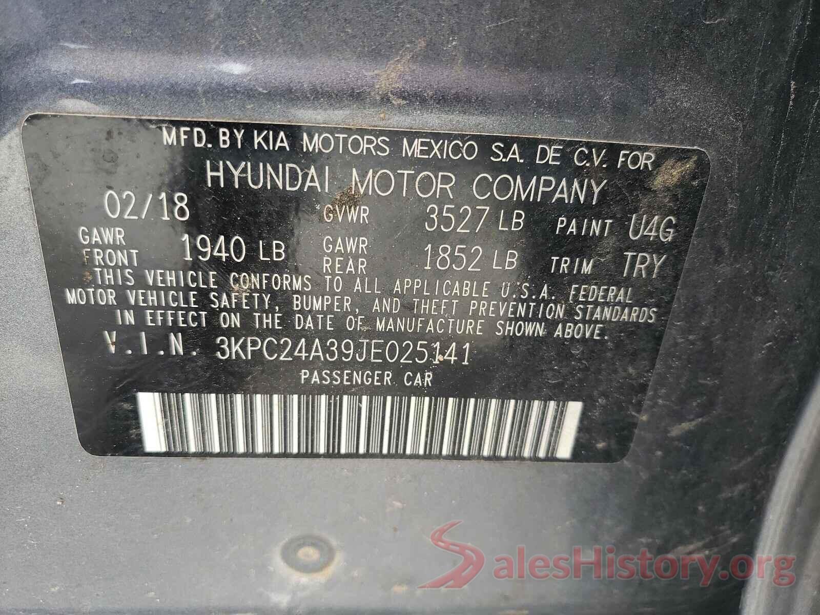 3KPC24A39JE025141 2018 HYUNDAI ACCENT