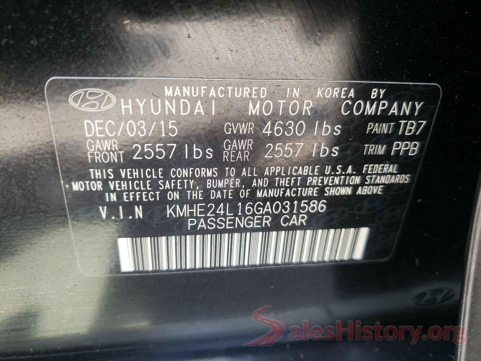 KMHE24L16GA031586 2016 HYUNDAI SONATA