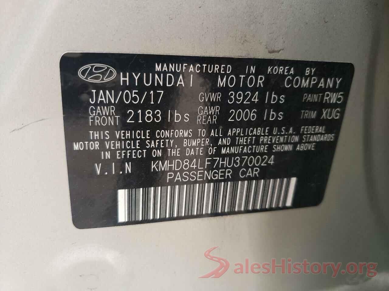 KMHD84LF7HU370024 2017 HYUNDAI ELANTRA