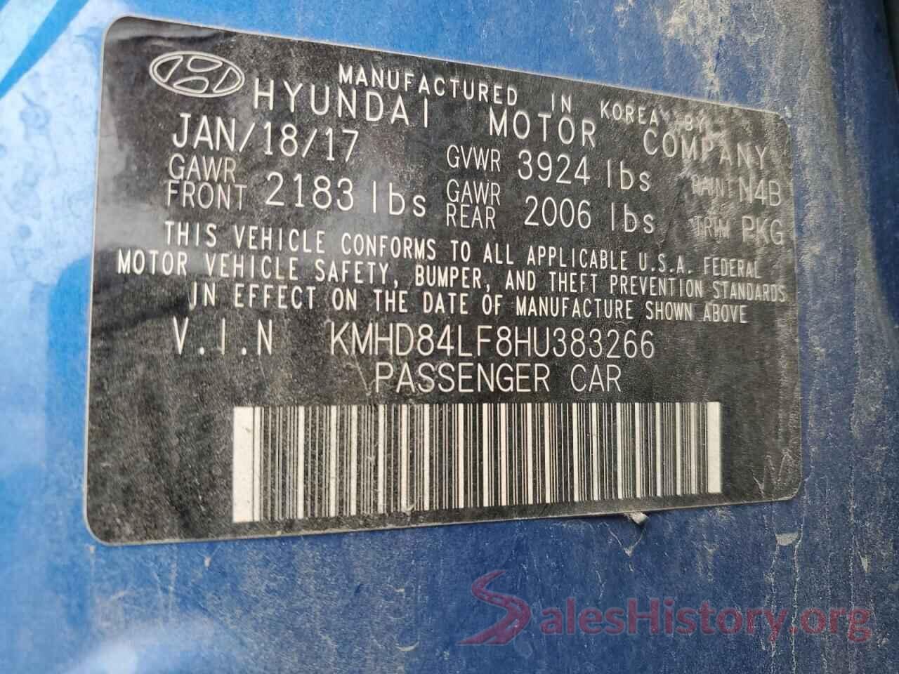 KMHD84LF8HU383266 2017 HYUNDAI ELANTRA