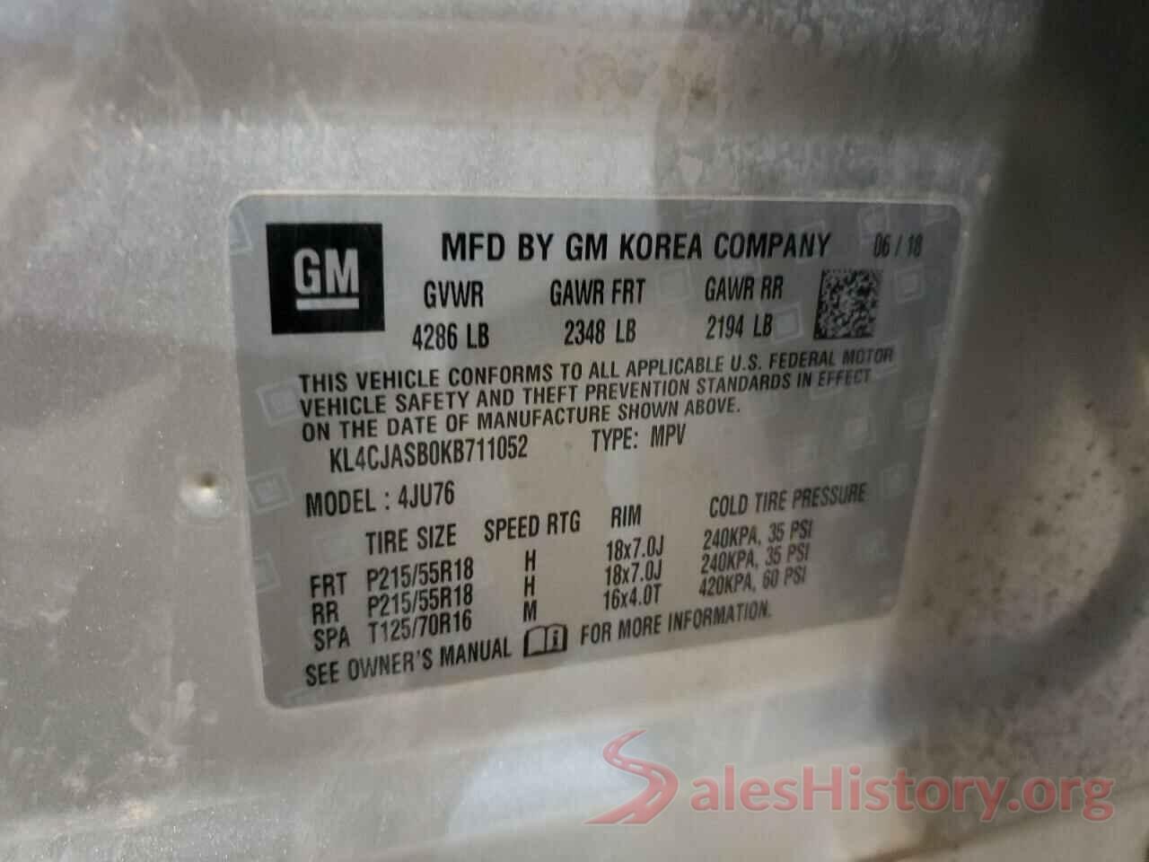 KL4CJASB0KB711052 2019 BUICK ENCORE