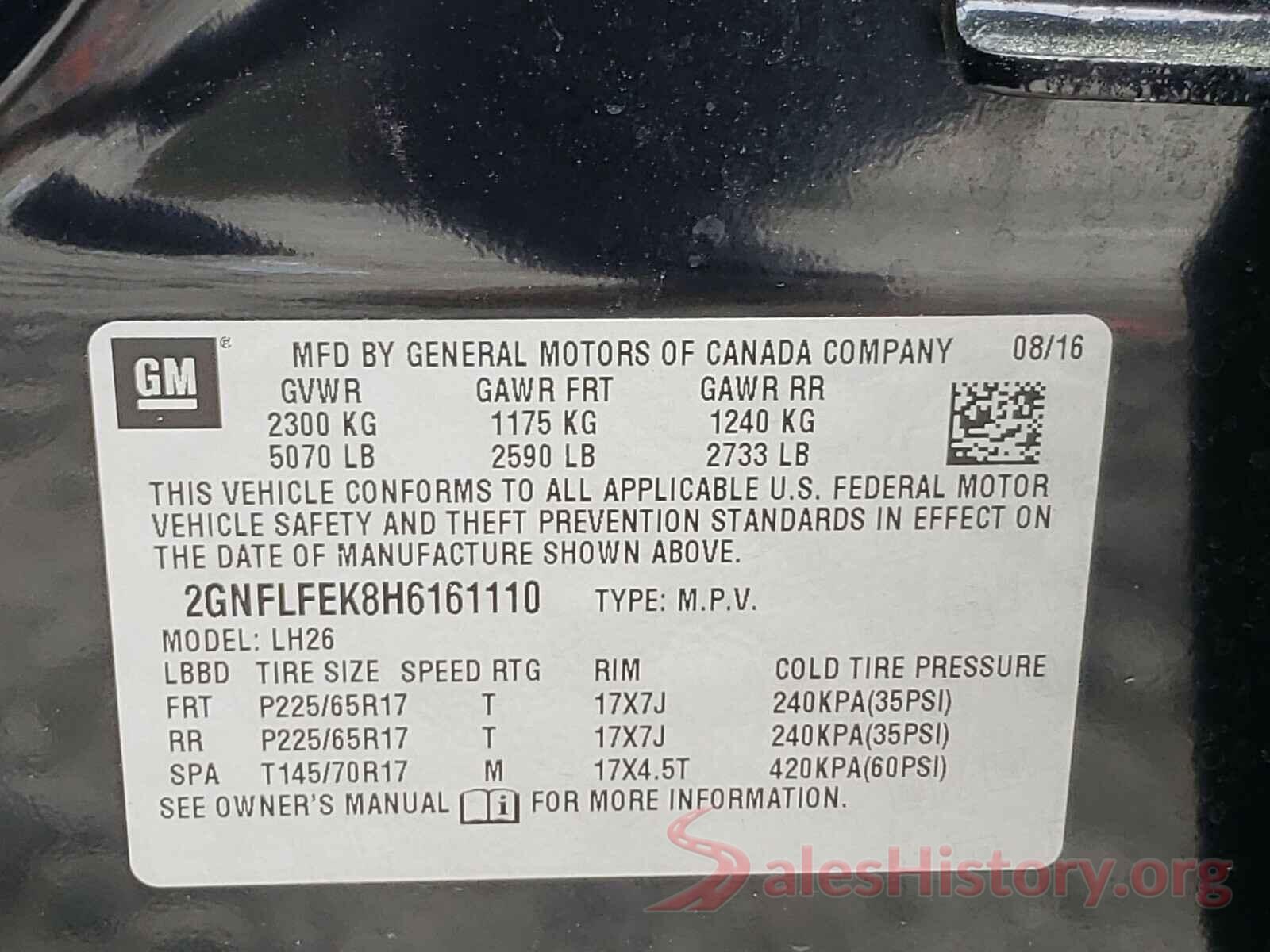 2GNFLFEK8H6161110 2017 CHEVROLET EQUINOX