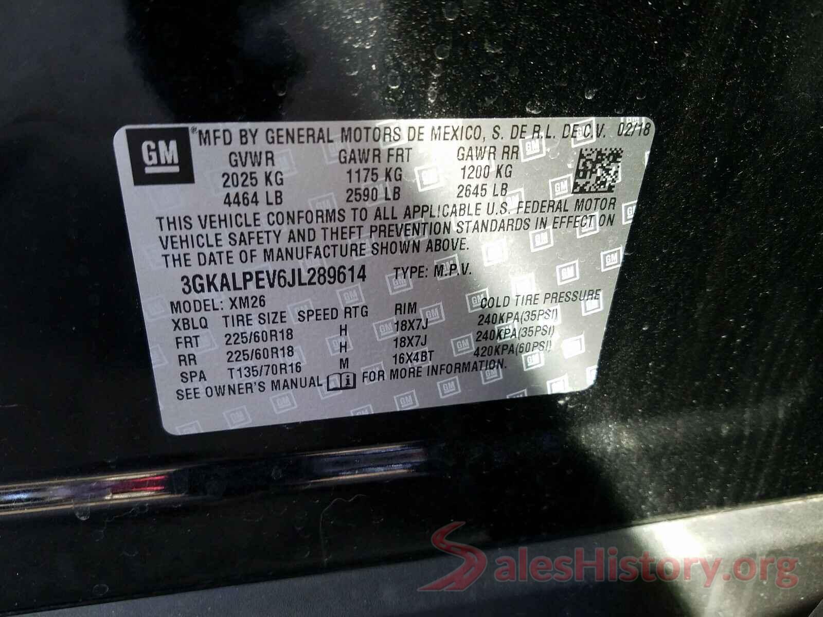 3GKALPEV6JL289614 2018 GMC TERRAIN