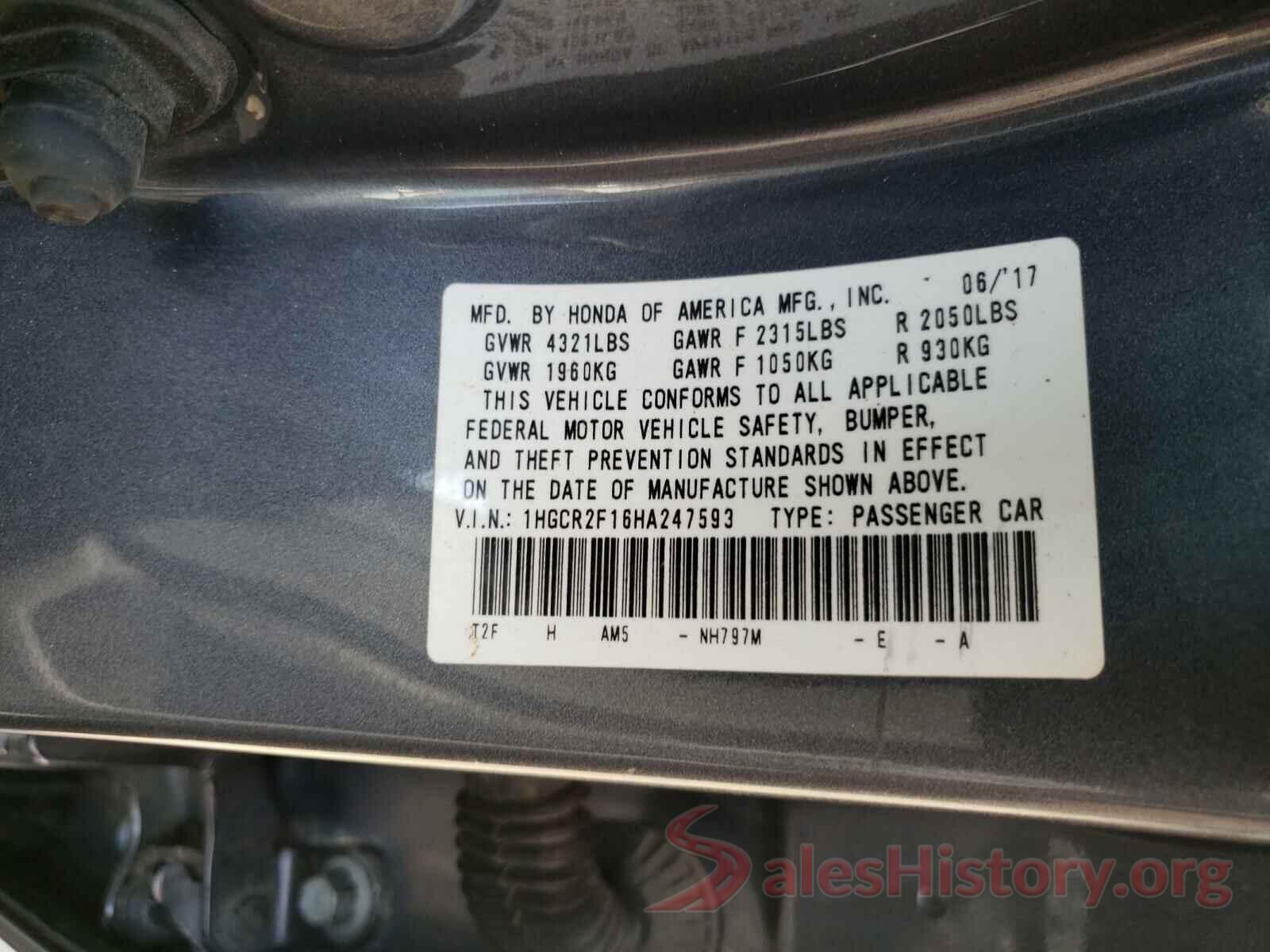 1HGCR2F16HA247593 2017 HONDA ACCORD