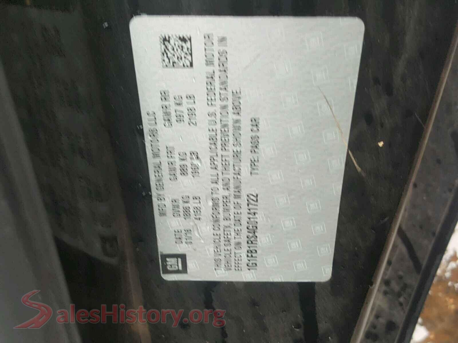 2016 CHEVROLET CAMARO VIN 1G1FB1RS4G0141722, odometer mileage