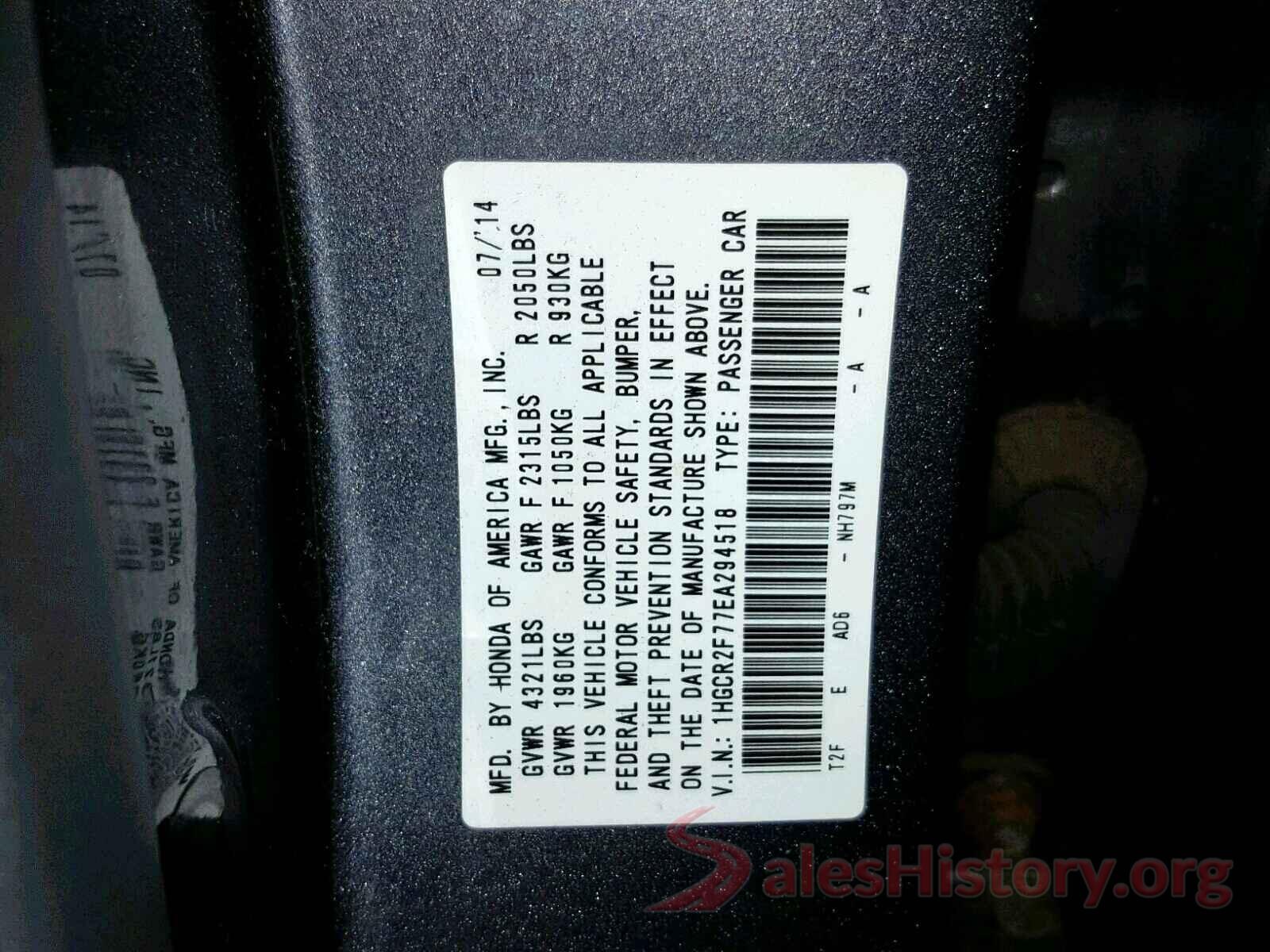 1HGCR2F77EA294518 2014 HONDA ACCORD EX