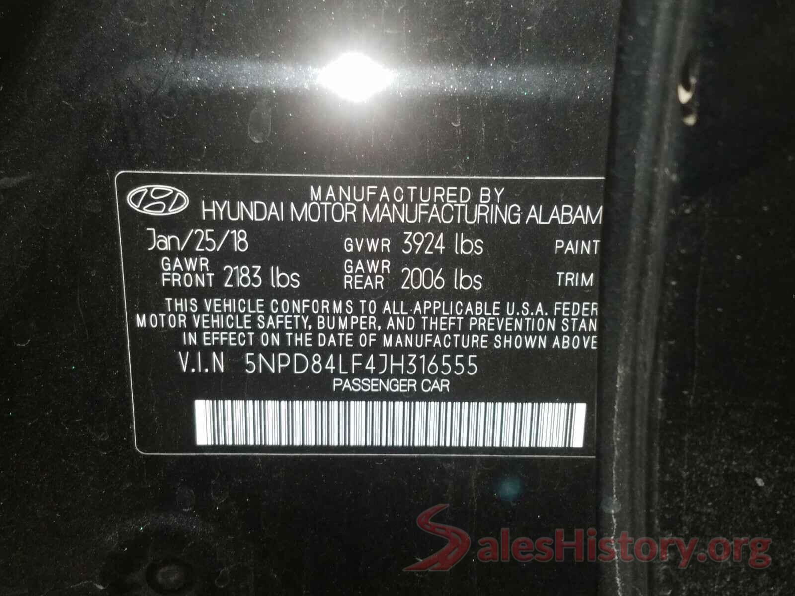 5NPD84LF4JH316555 2018 HYUNDAI ELANTRA