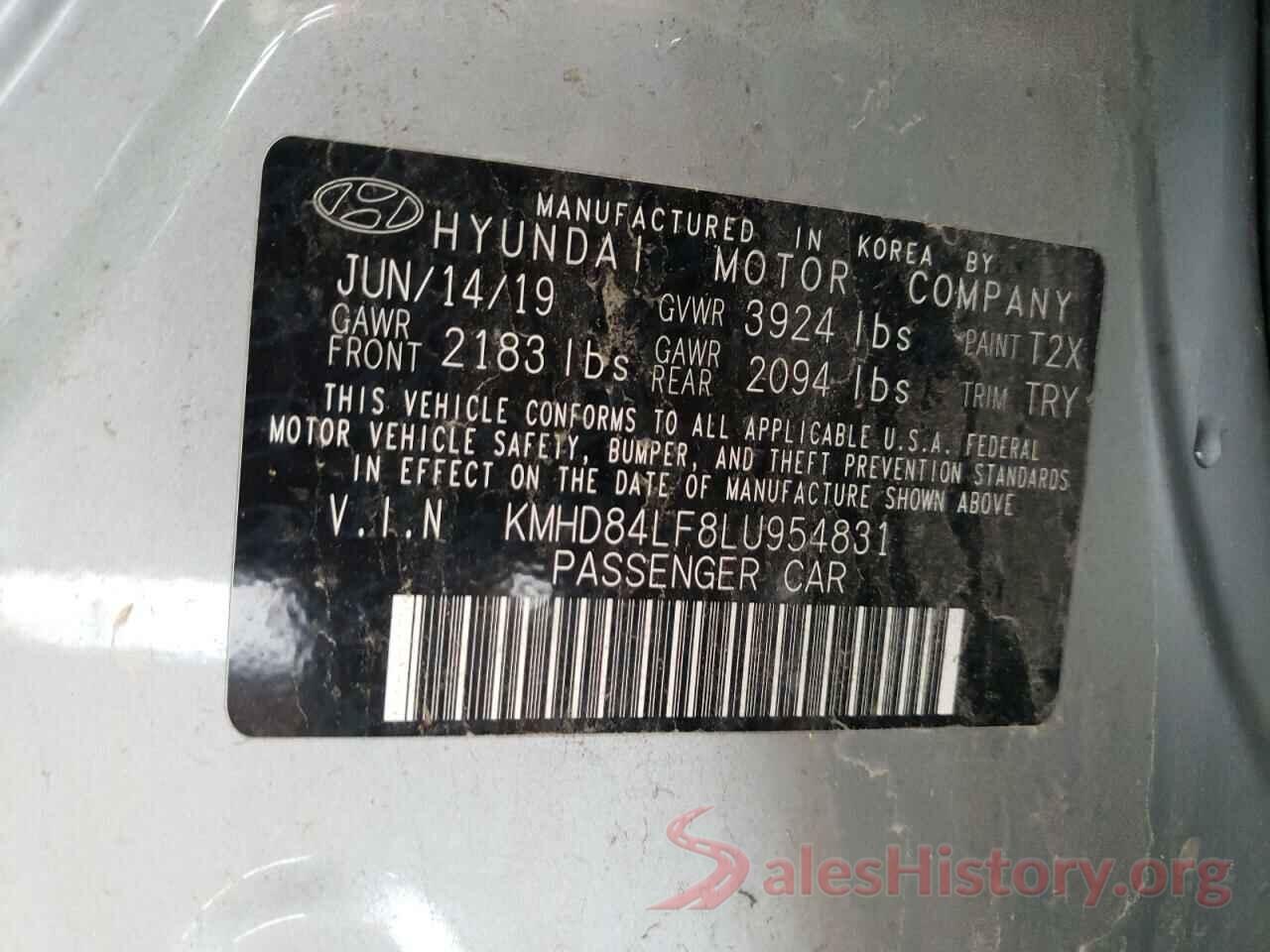 KMHD84LF8LU954831 2020 HYUNDAI ELANTRA