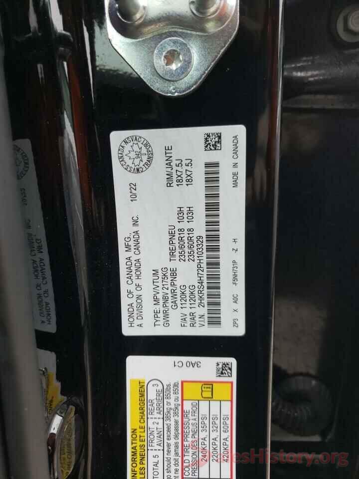 2HKRS4H72PH103329 2023 HONDA CRV