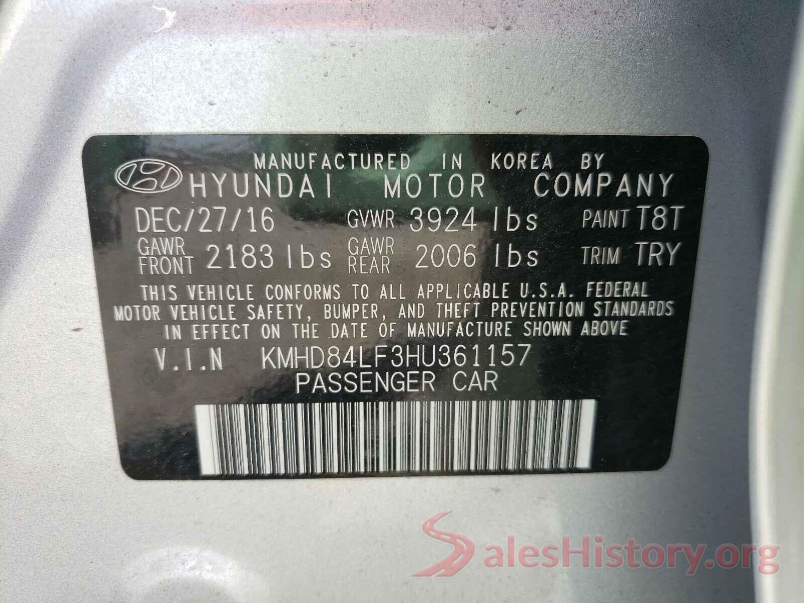 KMHD84LF3HU361157 2017 HYUNDAI ELANTRA