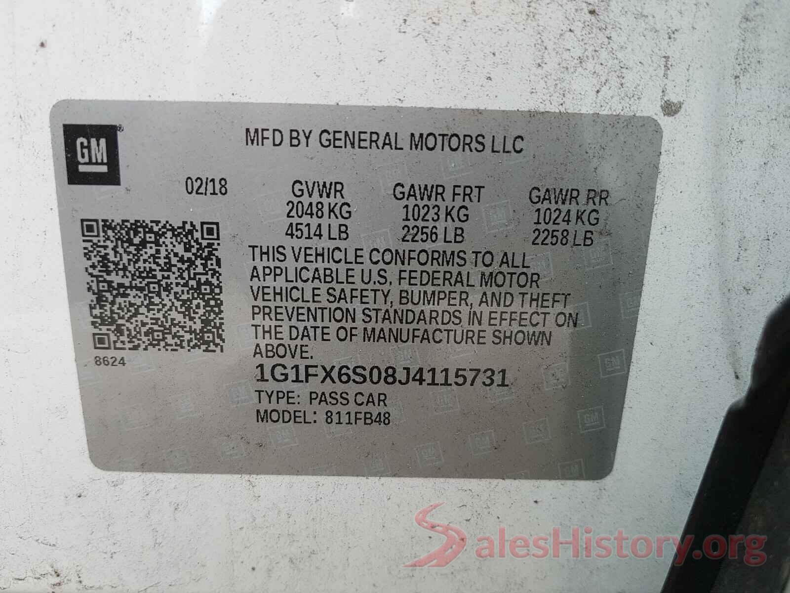 1G1FX6S08J4115731 2018 CHEVROLET BOLT