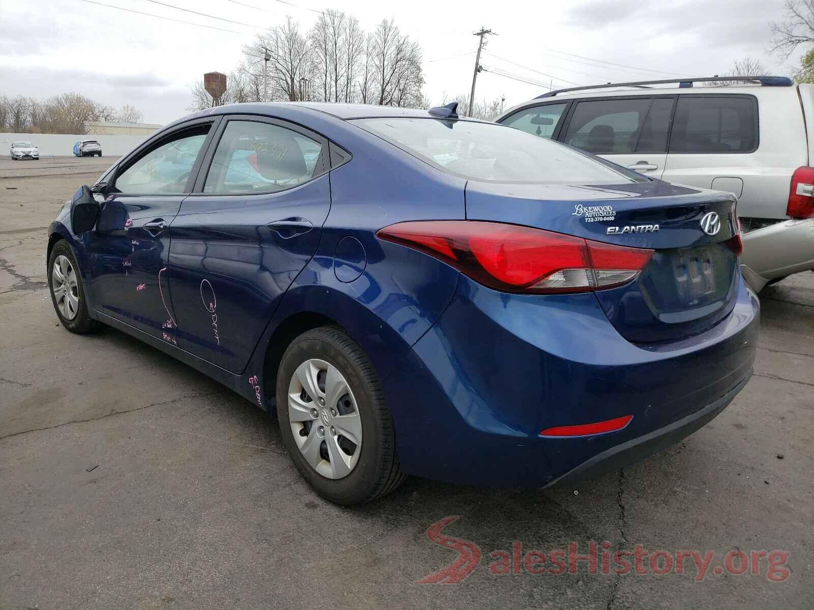 5NPDH4AE6GH665770 2016 HYUNDAI ELANTRA