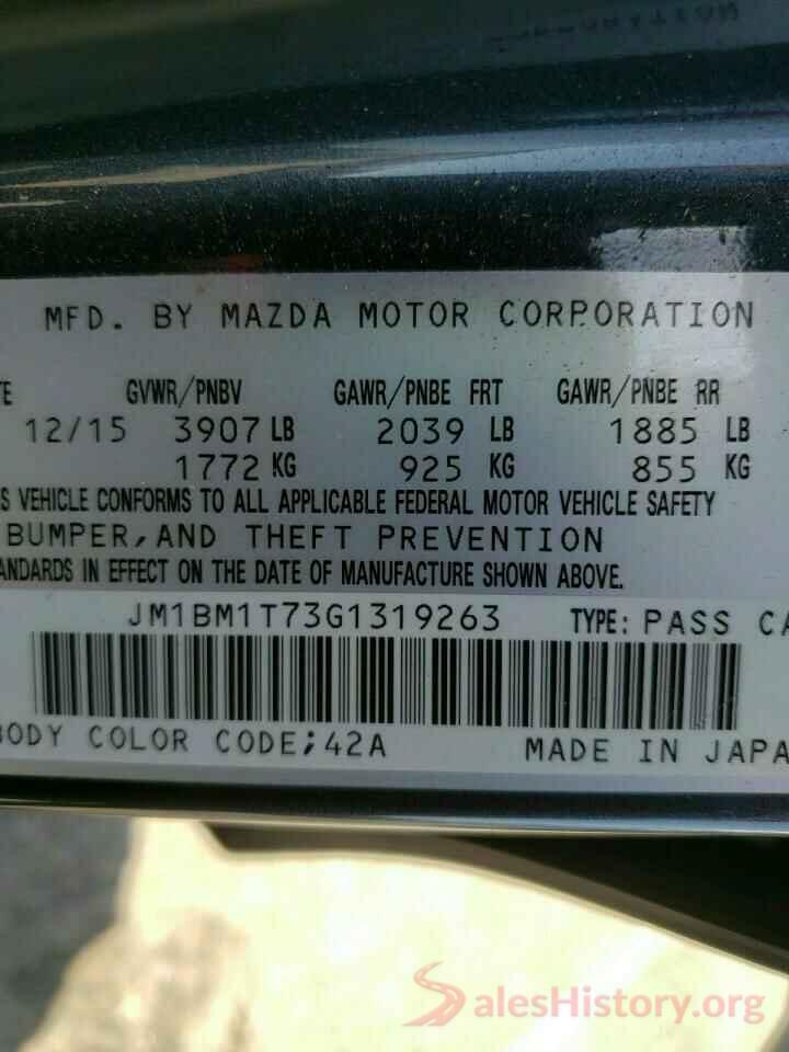 JM1BM1T73G1319263 2016 MAZDA 3