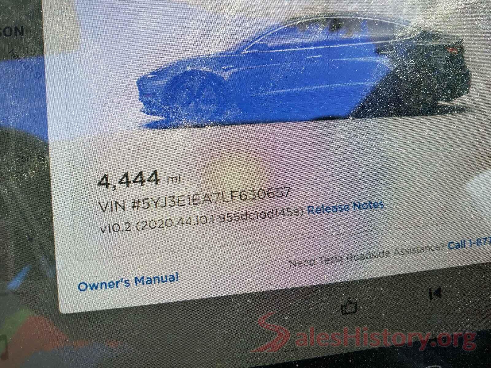 5YJ3E1EA7LF630657 2020 TESLA MODEL 3