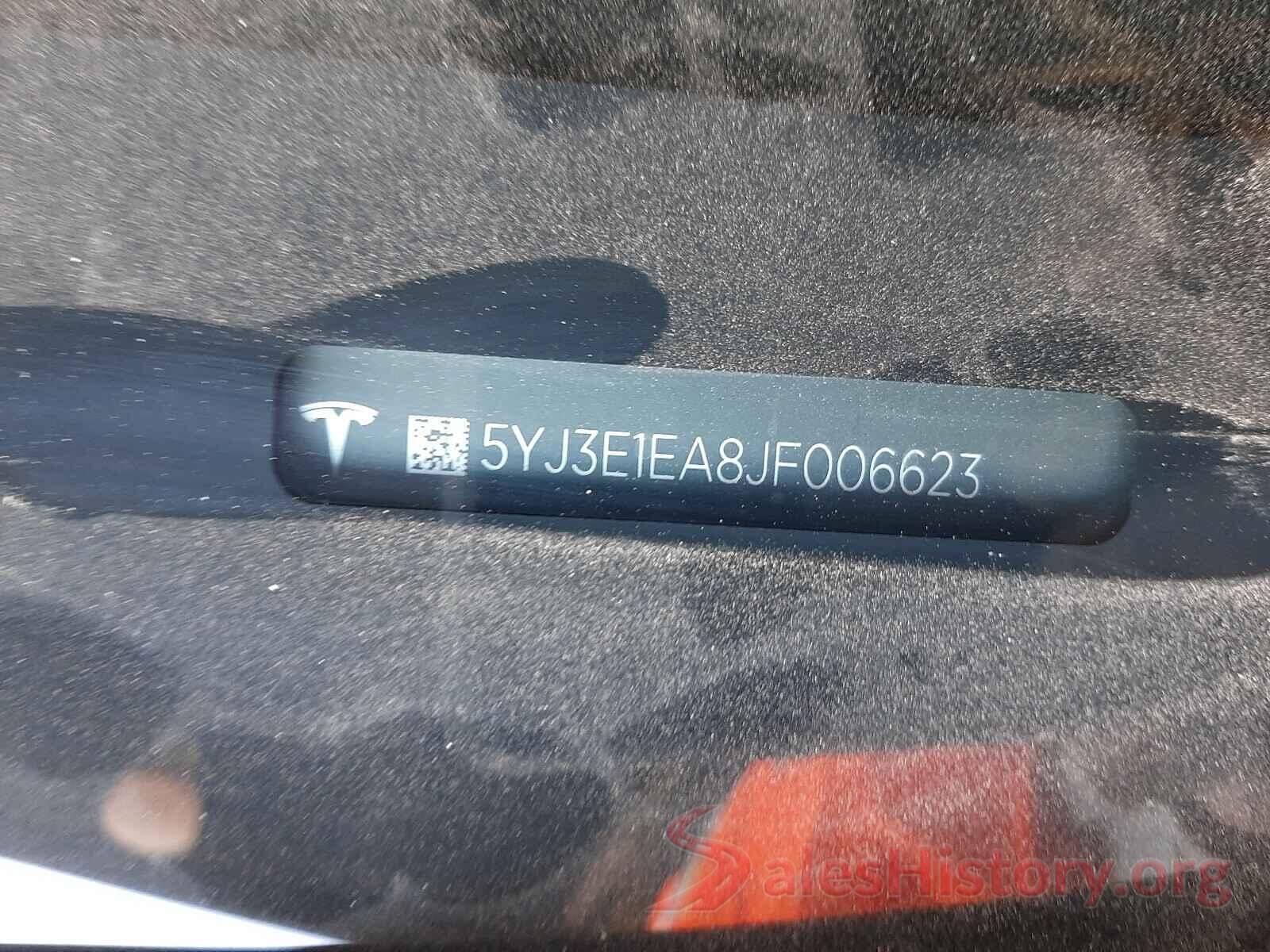 5YJ3E1EA8JF006623 2018 TESLA MODEL 3