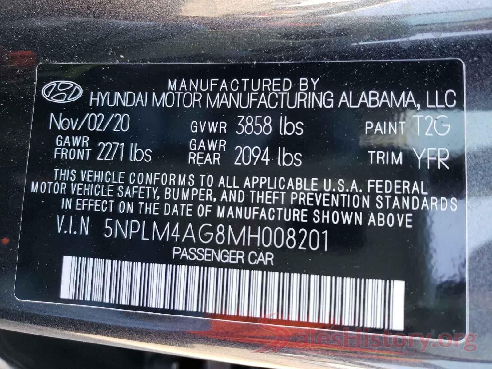 5NPLM4AG8MH008201 2021 HYUNDAI ELANTRA