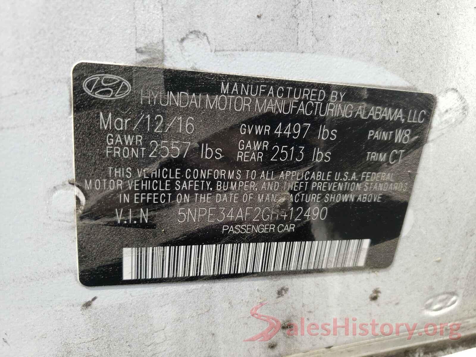 5NPE34AF2GH412490 2016 HYUNDAI SONATA