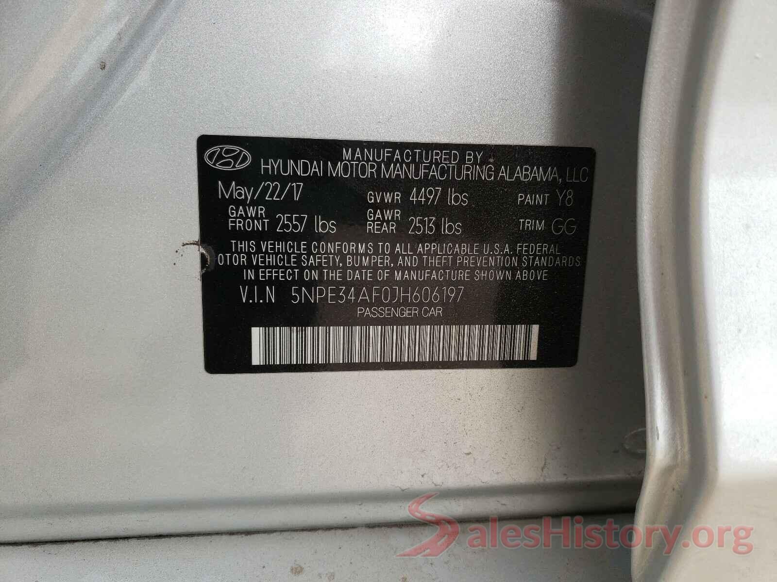 5NPE34AF0JH606197 2018 HYUNDAI SONATA