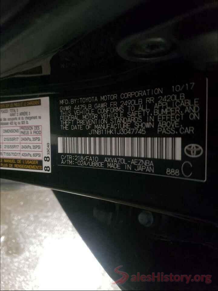 JTNB11HK1J3047745 2018 TOYOTA CAMRY