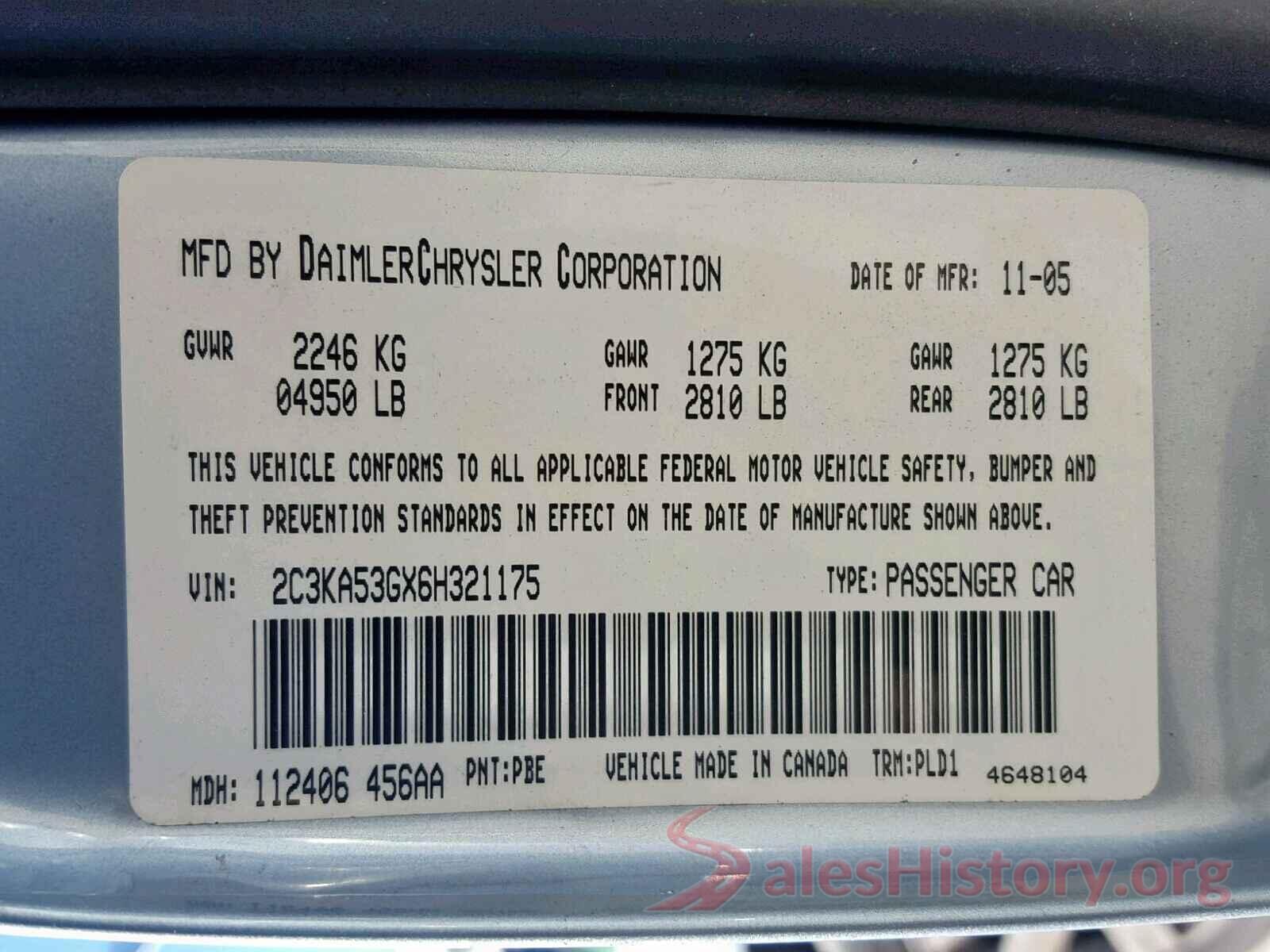 2C3KA53GX6H321175 2006 CHRYSLER 300