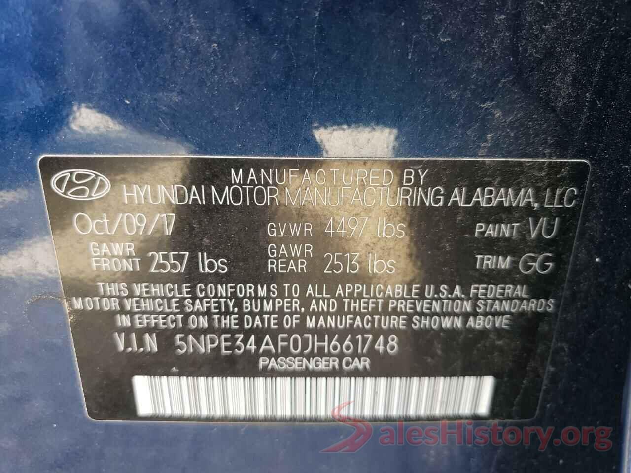 5NPE34AF0JH661748 2018 HYUNDAI SONATA