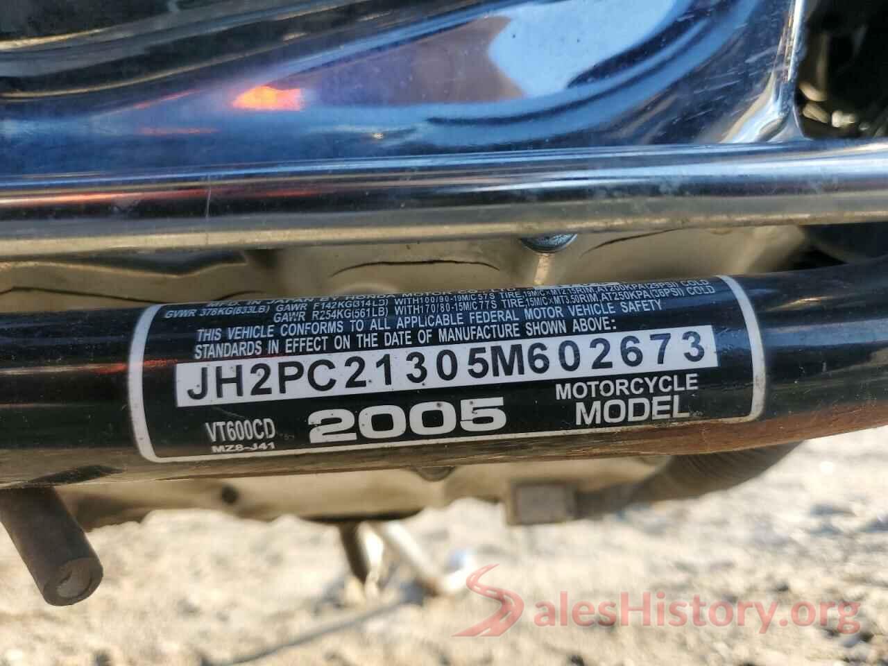 JH2PC21305M602673 2005 HONDA VT CYCLE