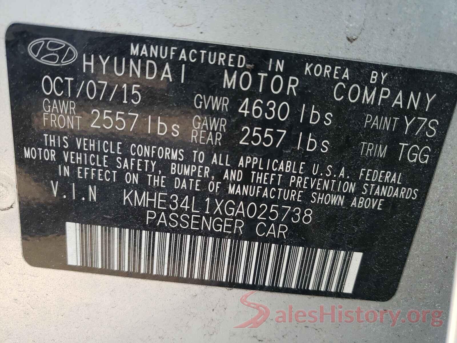 KMHE34L1XGA025738 2016 HYUNDAI SONATA