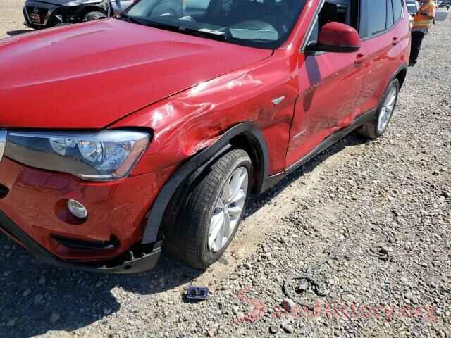 5UXWX9C55H0T06333 2017 BMW X3