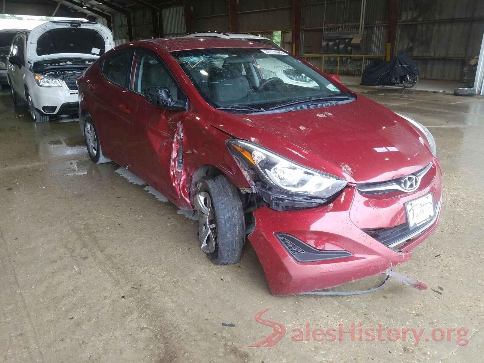 5NPDH4AE8GH712233 2016 HYUNDAI ELANTRA