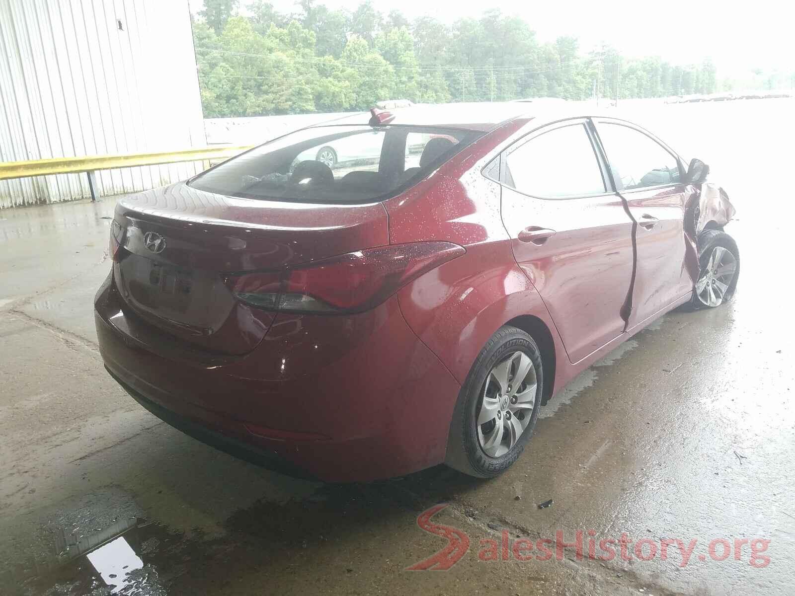 5NPDH4AE8GH712233 2016 HYUNDAI ELANTRA