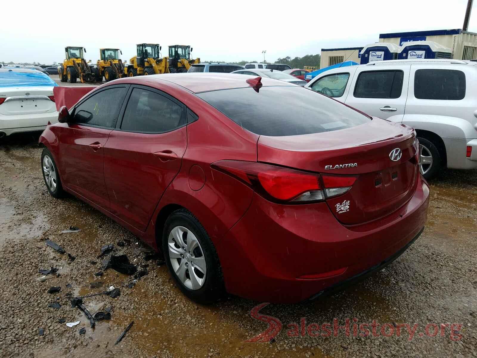 5NPDH4AE4GH764314 2016 HYUNDAI ELANTRA