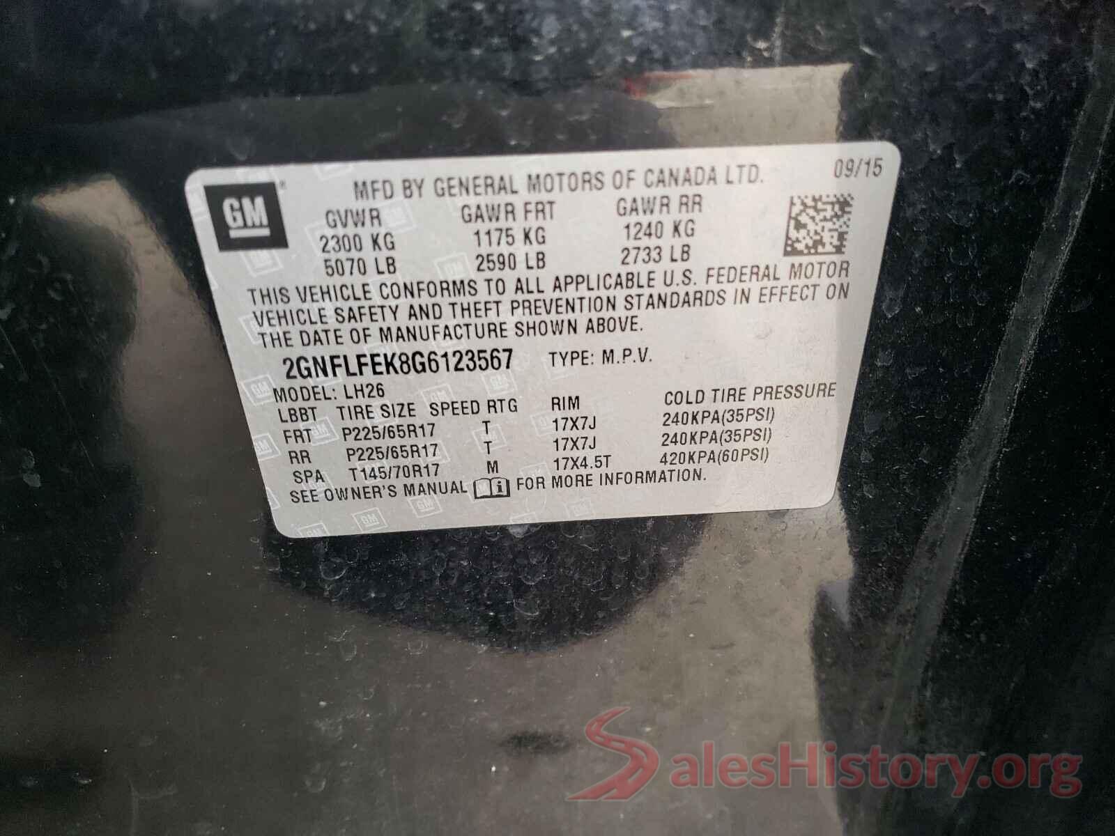 2GNFLFEK8G6123567 2016 CHEVROLET EQUINOX