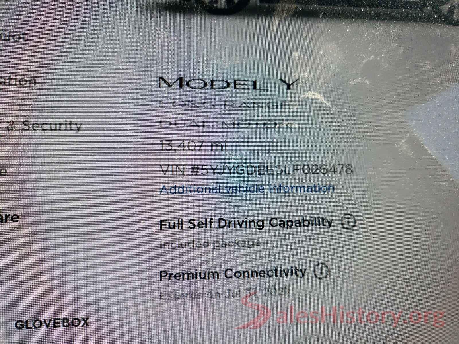 5YJYGDEE5LF026478 2020 TESLA MODEL Y