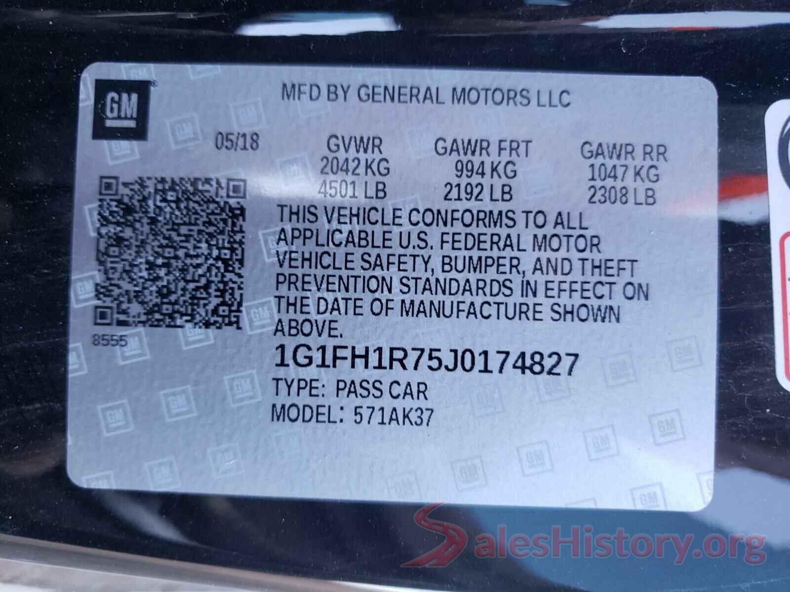 1G1FH1R75J0174827 2018 CHEVROLET CAMARO