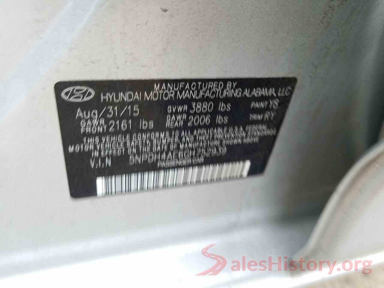 5NPDH4AE6GH752939 2016 HYUNDAI ELANTRA