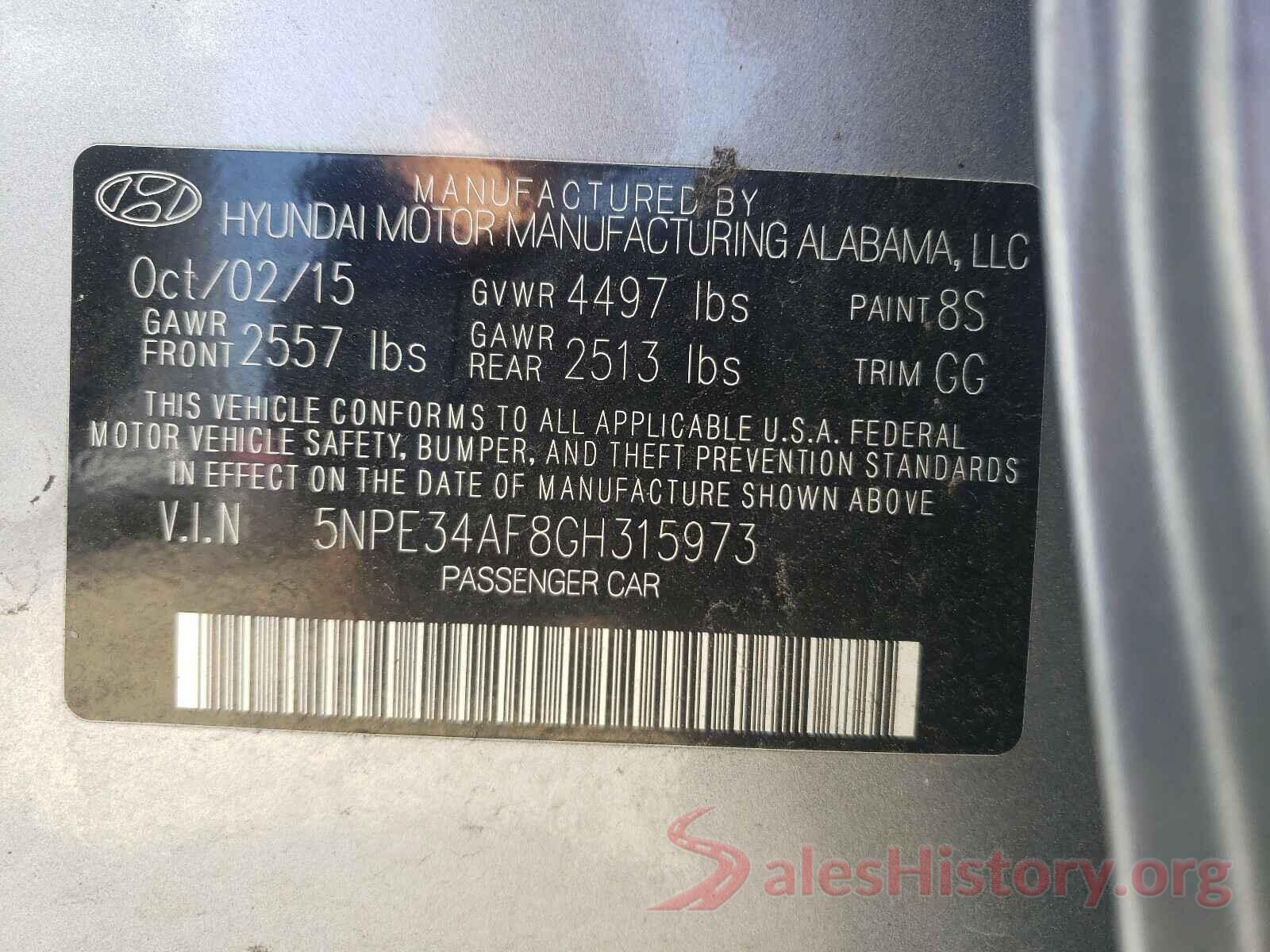 5NPE34AF8GH315973 2016 HYUNDAI SONATA