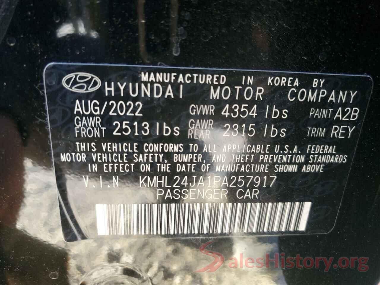 KMHL24JA1PA257917 2023 HYUNDAI SONATA