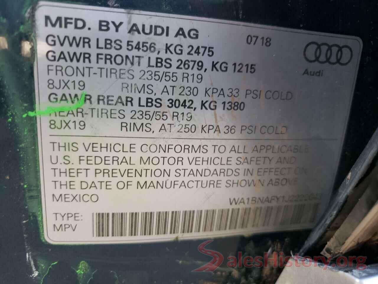 WA1BNAFY1J2222043 2018 AUDI Q5