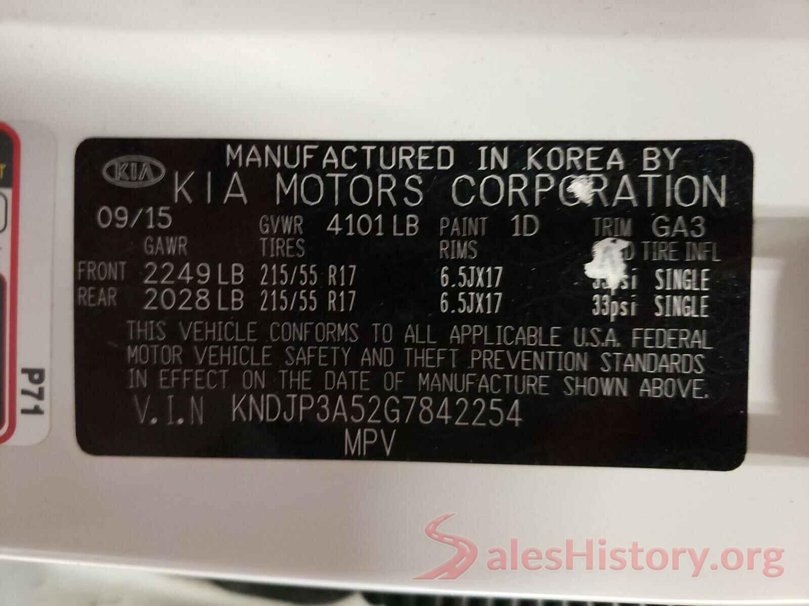 KNDJP3A52G7842254 2016 KIA SOUL