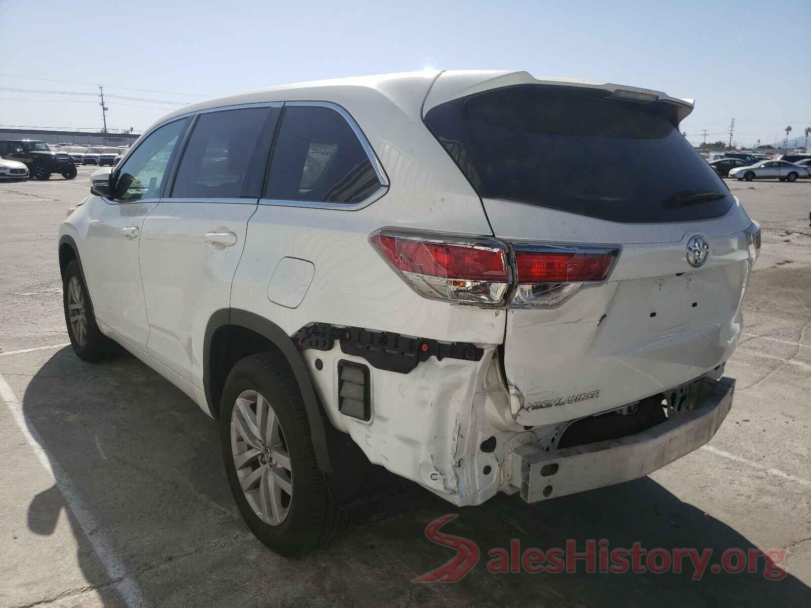 5TDZARFH7GS019822 2016 TOYOTA HIGHLANDER