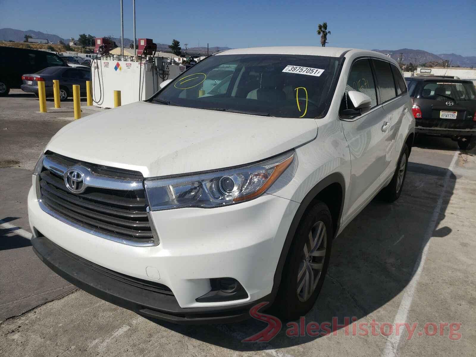 5TDZARFH7GS019822 2016 TOYOTA HIGHLANDER