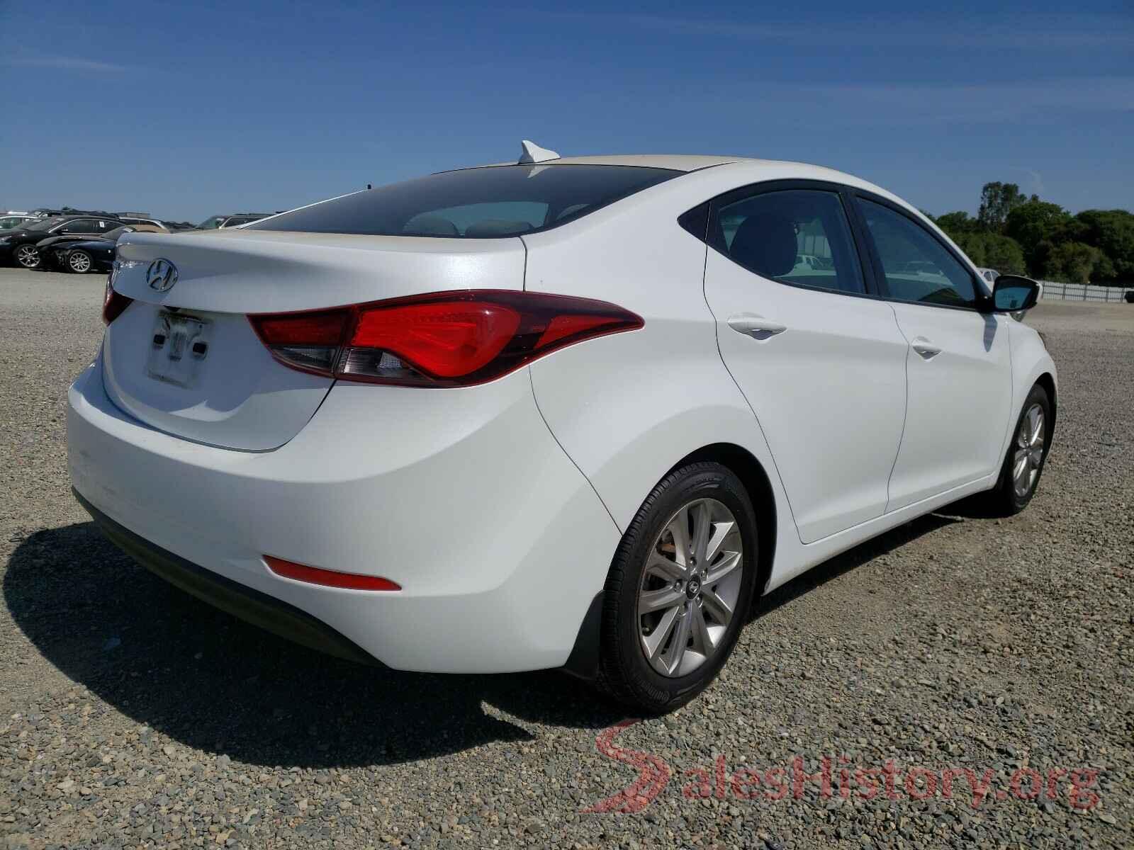 5NPDH4AE4GH661152 2016 HYUNDAI ELANTRA