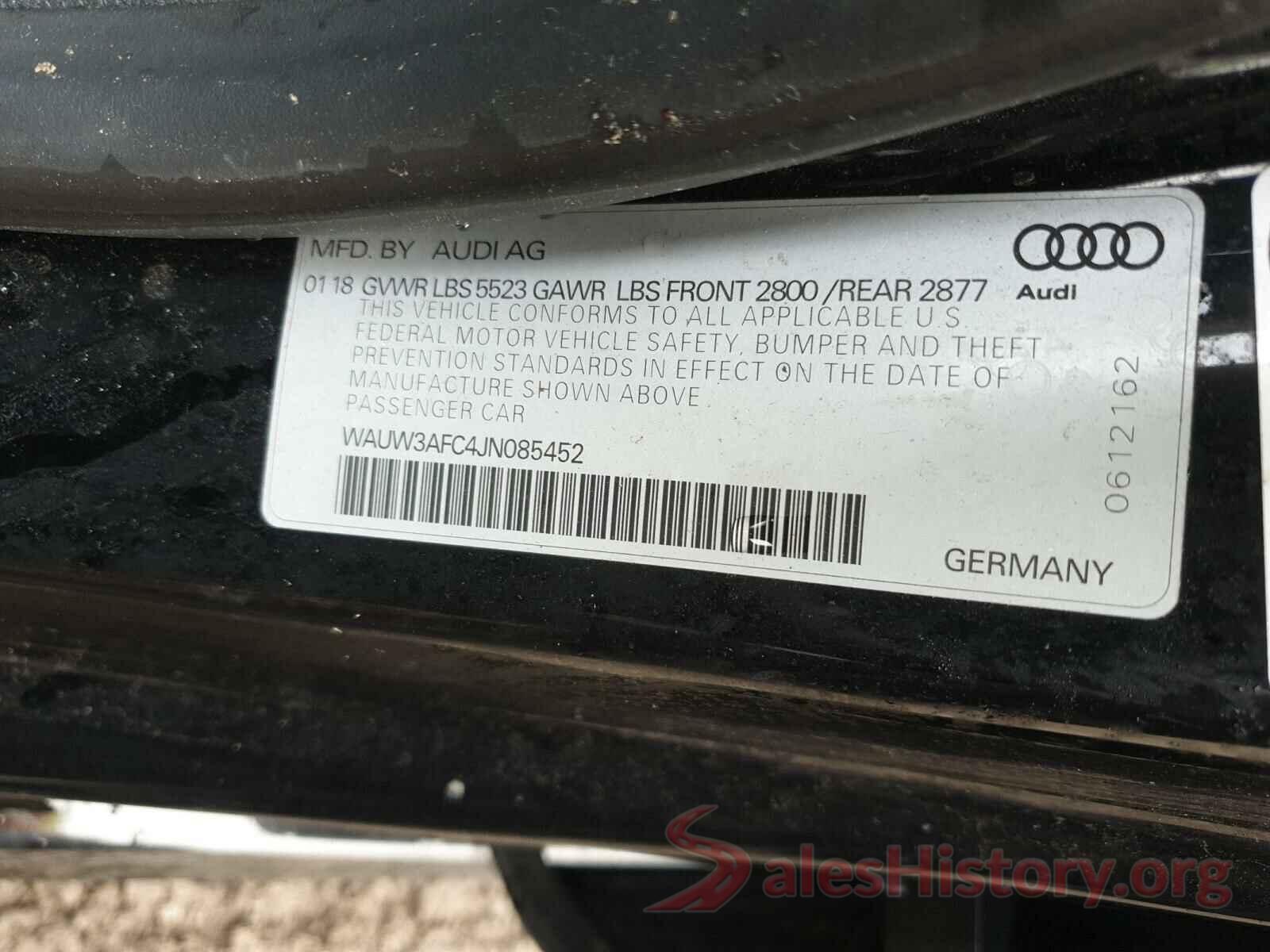 WAUW3AFC4JN085452 2018 AUDI A7