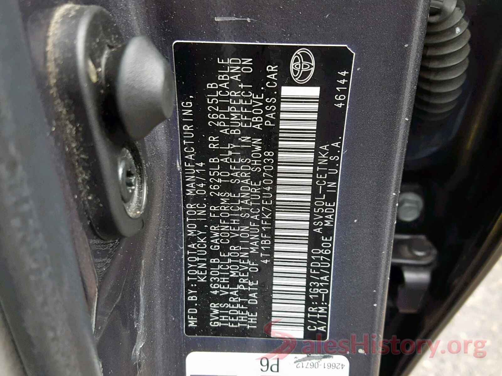 4T1BF1FK7EU407038 2014 TOYOTA CAMRY