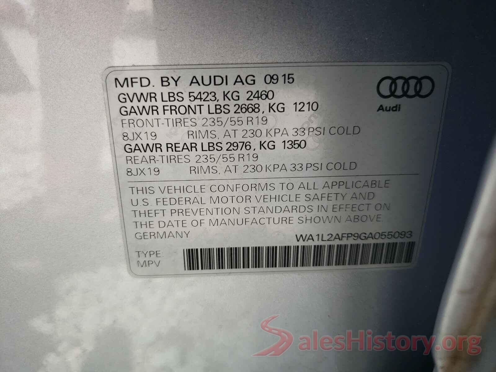 WA1L2AFP9GA055093 2016 AUDI Q5